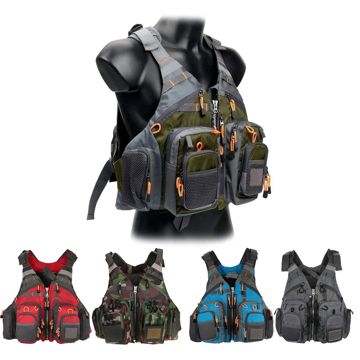 Fishing Vest Jacket - Regulowana kamizelka wędkarska oddychająca z wieloma