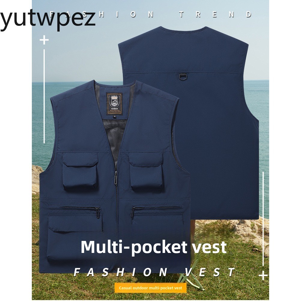 Fishing Vest Jacket - Męska kurtka bez rękawów do wędkowania,
